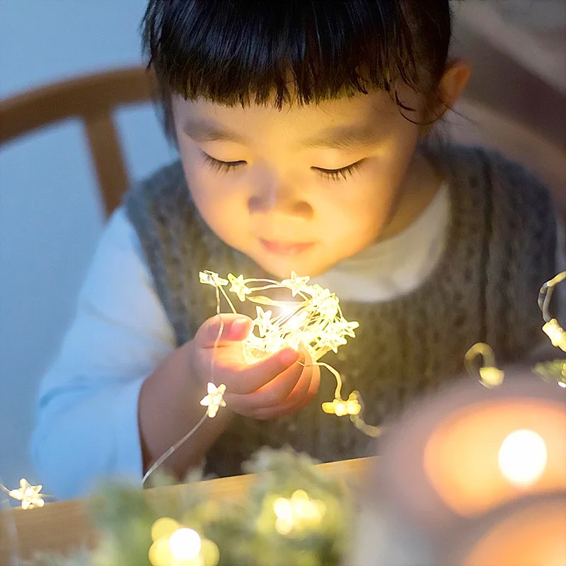 

Star String LED Decor Lights USB Operated Fairy Lights Copper Wire Light String Xmas Garland Home Party Decorative 1/2/3/4/5/6 M