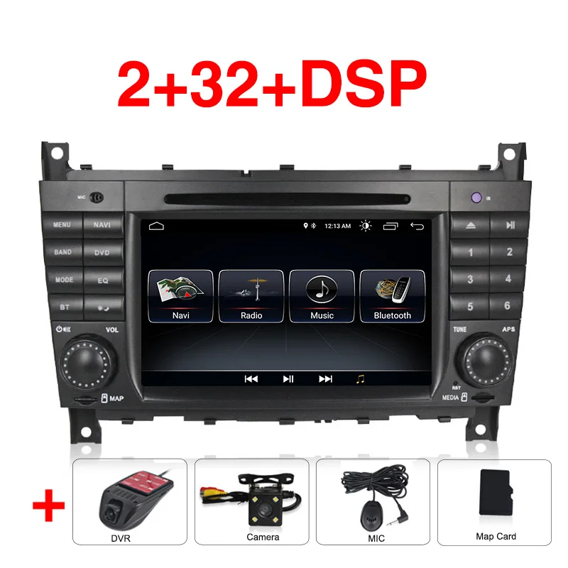 Car dvd camera DVR Android 8,0 автомобильный dvd-плеер радио gps Navi для Mercedes/Benz W203 W209 W219 a-класс A160 c-класс C180 C200 RDS wifi - Цвет: Car dvd camera DVR