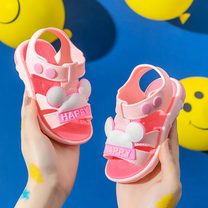 Новинка 2022 детские сандалии летние Нескользящие мягкие Мультяшные из пвх ярких