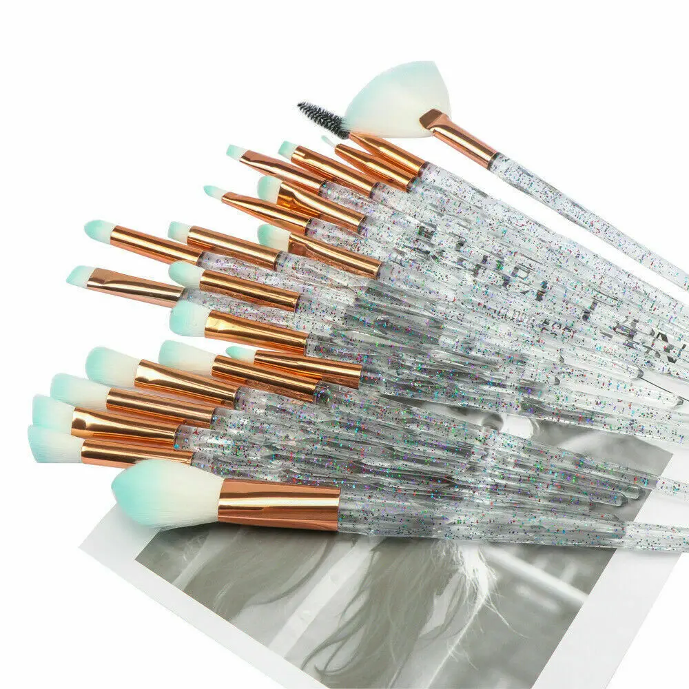 

New Makeup Sets brush 20PCS Diamond Make up Brushes Set Face Powder Foundation Eyeshadow Tool UK