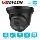 Hikvision совместимая купольная IP-камера POE черного цвета 8 Мп камера видеонаблюдения 1080P IR 30m H.265 P2P Plug  play Security IPC