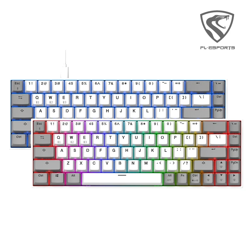 Kailh & FL Киберспорт 68 ключи горячей замены гнездо игровая механическая клавиатура