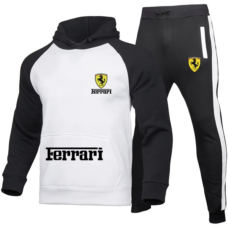 

2021Brand new Hoodies Men Casual Fashion Harajuku Printed Sweatshirt Fashion Men Hoodie+Pants 2Pcs Sportswear S-3XL