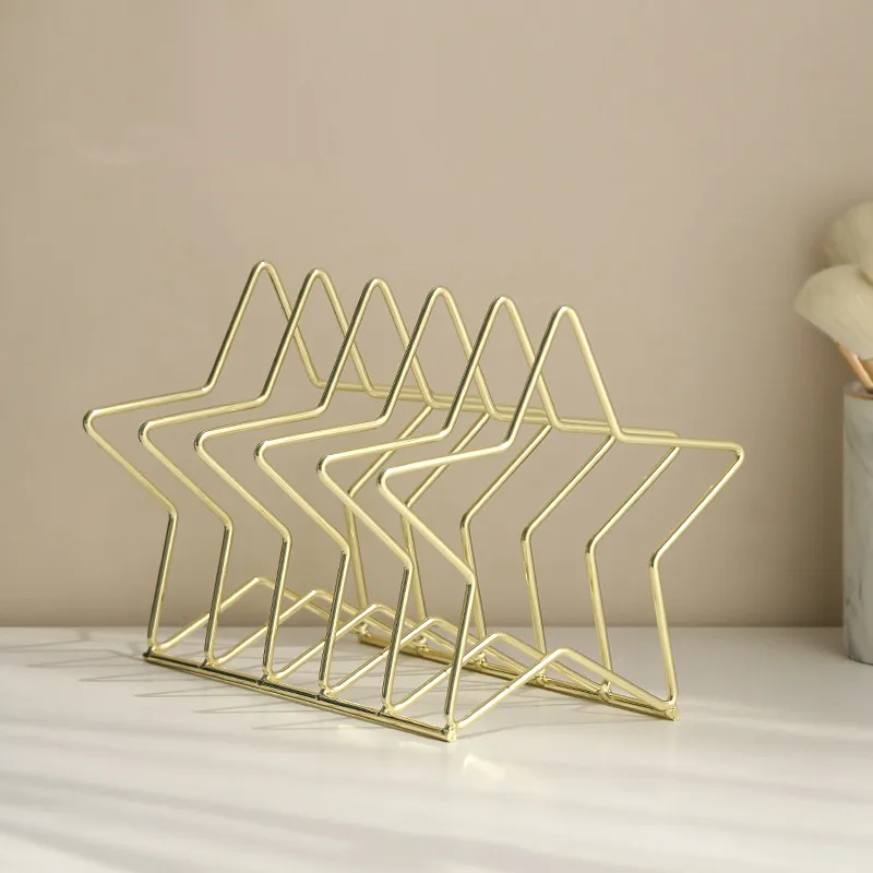 

Storage Rack Wrought Iron Bookshelf Magazine Household Office Supplies Storage Mask Storage Classification Modern Simple