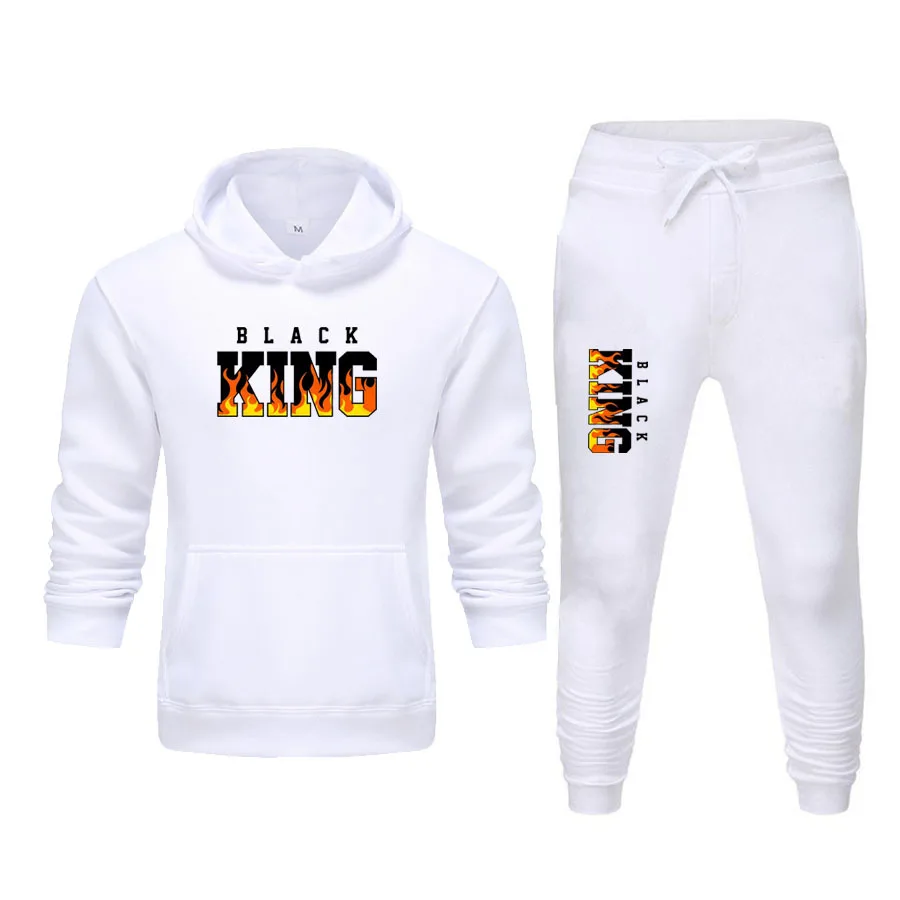 

Hoodie Black King Hoodie Men TrackSuit Men Black King Sweatshirts And Pants