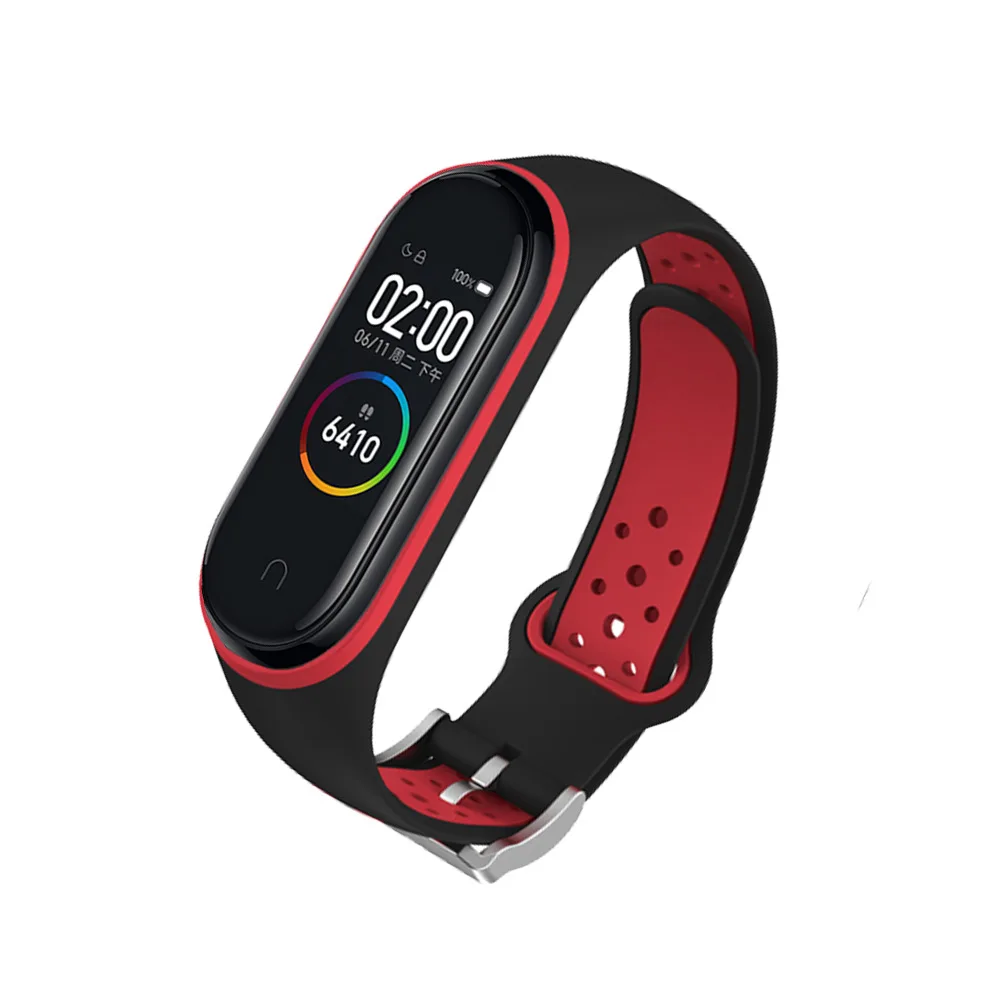 

Strap For Mi band 5 4 3 6 Strap breathable bracelet for mi band 4 bracelet miband 3 4 sport strap for XiaoMi mi band 3 4 5 Strap