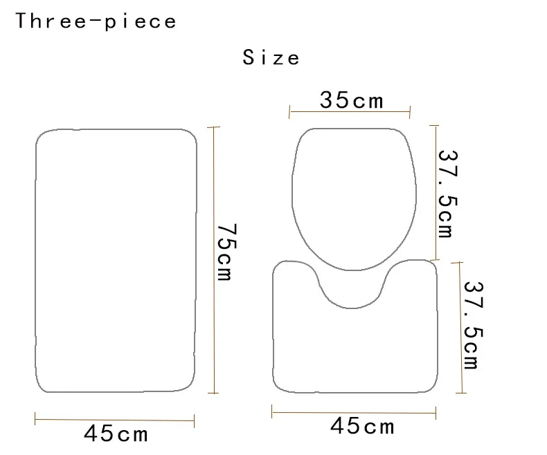 5 шт. набор Современный стиль Многоцелевой Нескользящие мягкие коврики для