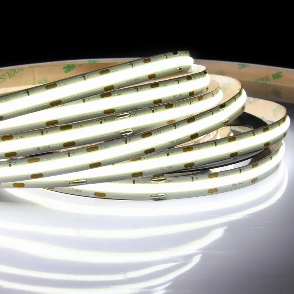 Красочные COB светодиодный лента LED светильник 12V/24V DC не обладает