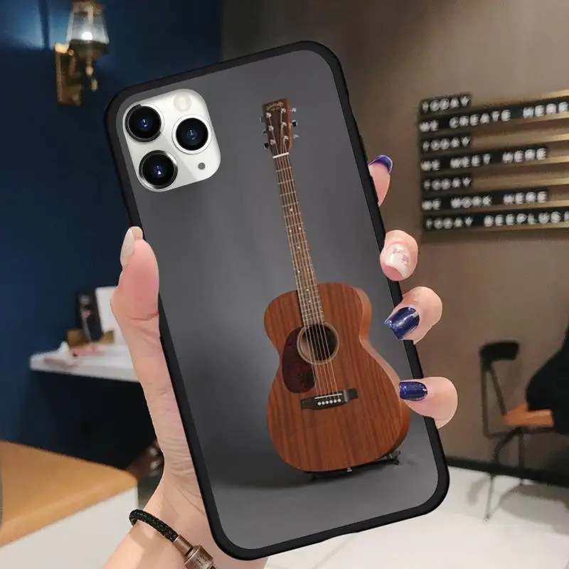 

Fashion Musical instrument guitar cool Phone Case for iPhone 11 12 pro XS MAX 8 7 6 6S Plus X 5S SE 2020 XR silicone funda coque