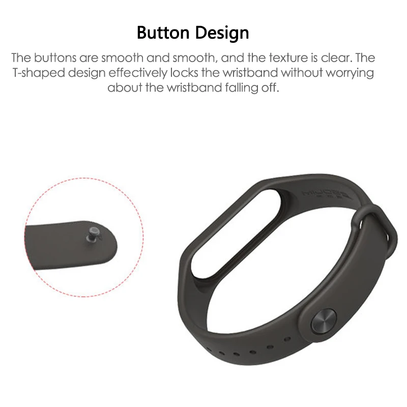 Силиконовый ремешок для Xiaomi Mi Band 3 сменный наручных часов аксессуары