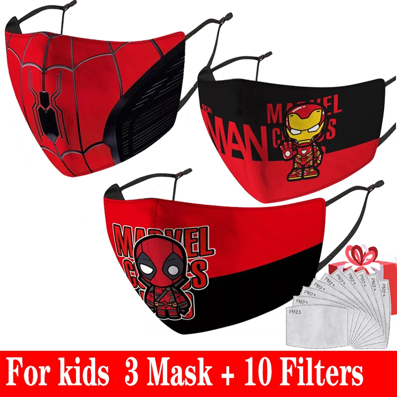 

For kid years Superhero children face mask reusable and washable cartoon kids mask fashion student mouth mask