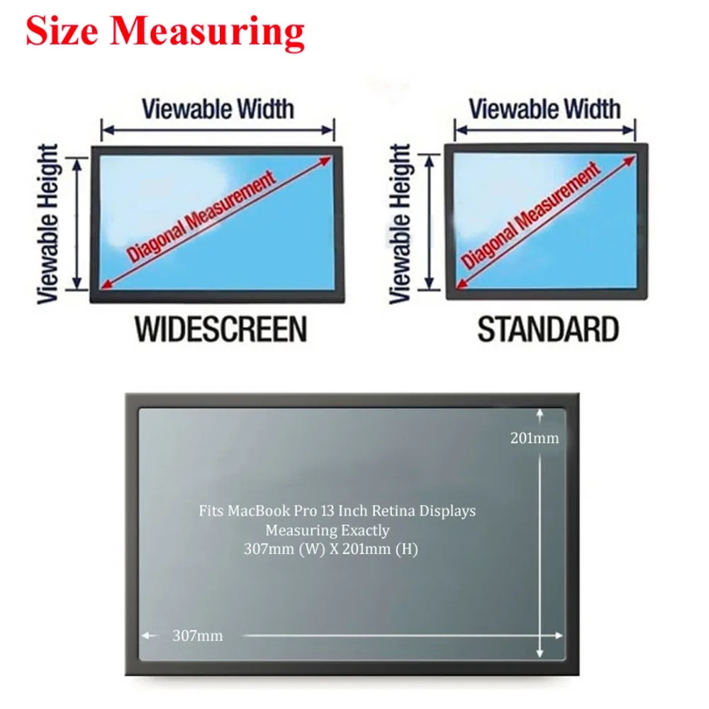 

Anti-Glare Laptop Privacy Filter Blackout for Apple MacBook Pro 13" With Retina Display