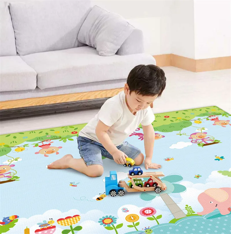 

Waterproof Baby Play Mat Baby Room Decor Home Foldable Child Crawling Mat Double-sided Kids Rug Foam Carpet Game Playmat