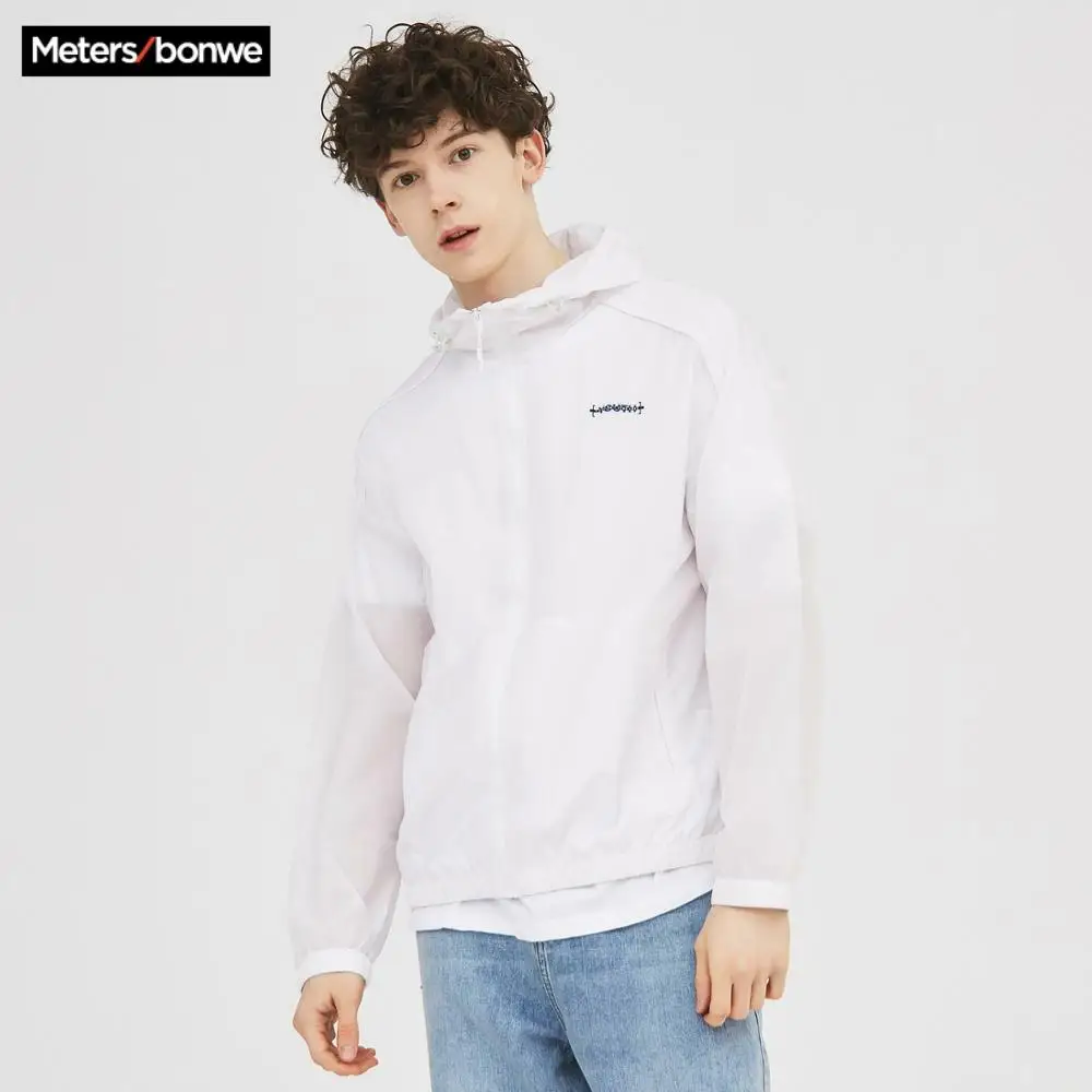 Мужская повседневная куртка с капюшоном Metersbonwe Новинка лета 2020 модная спортивная