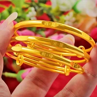 new 24k gold bangles 1314 ethiopian fashion 520 gold push and pull bangles for women african bride wedding bangle jewelry gifts