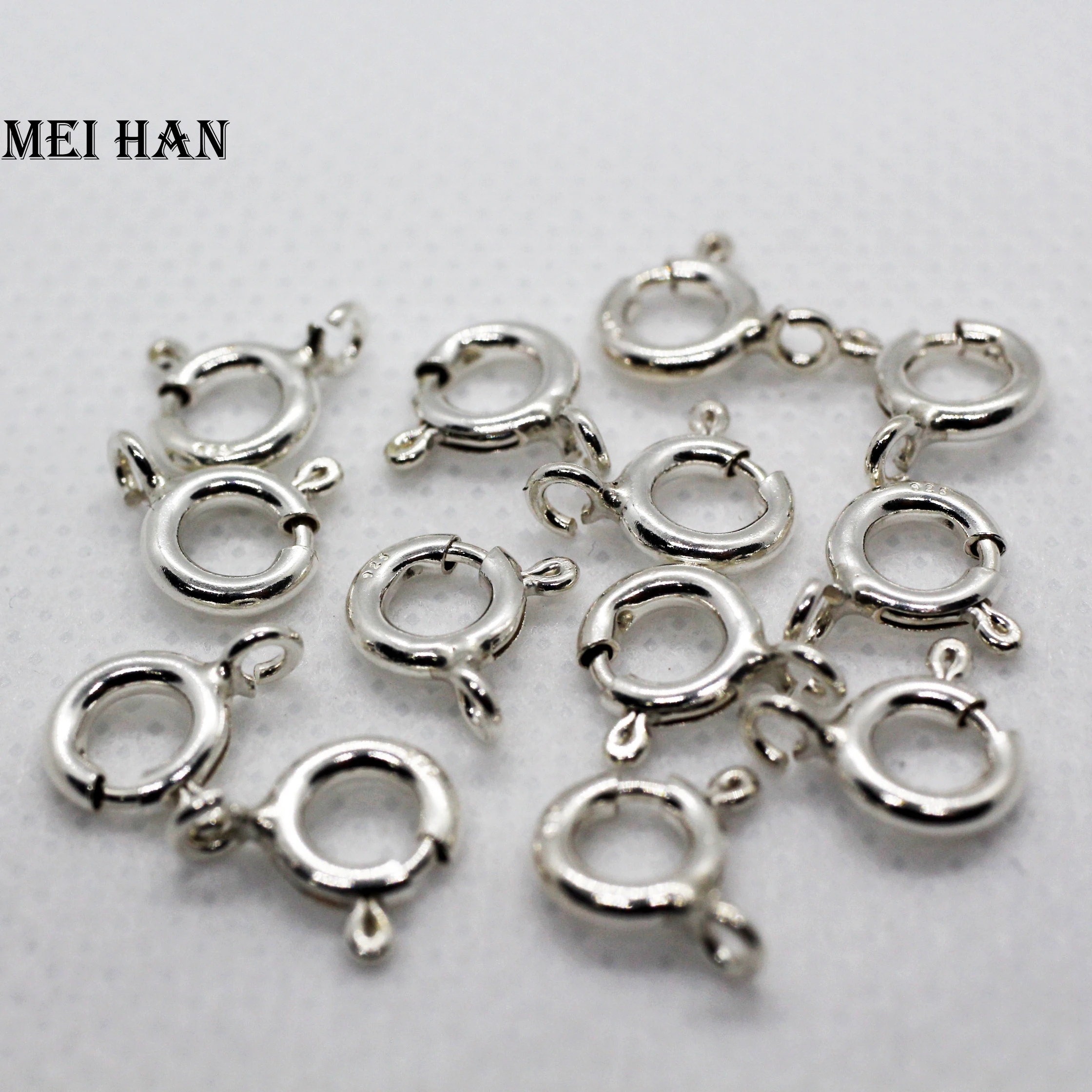 

Механ (10 шт./партия), 925 пробы, серебряные толстые круглые крючки для изготовления ювелирных изделий