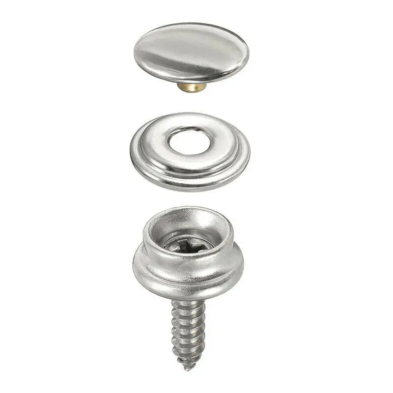 

30pcs Cap Screw Kit Stainless steel For Tent Boat Marine Waterproof Applicable Practical Tools