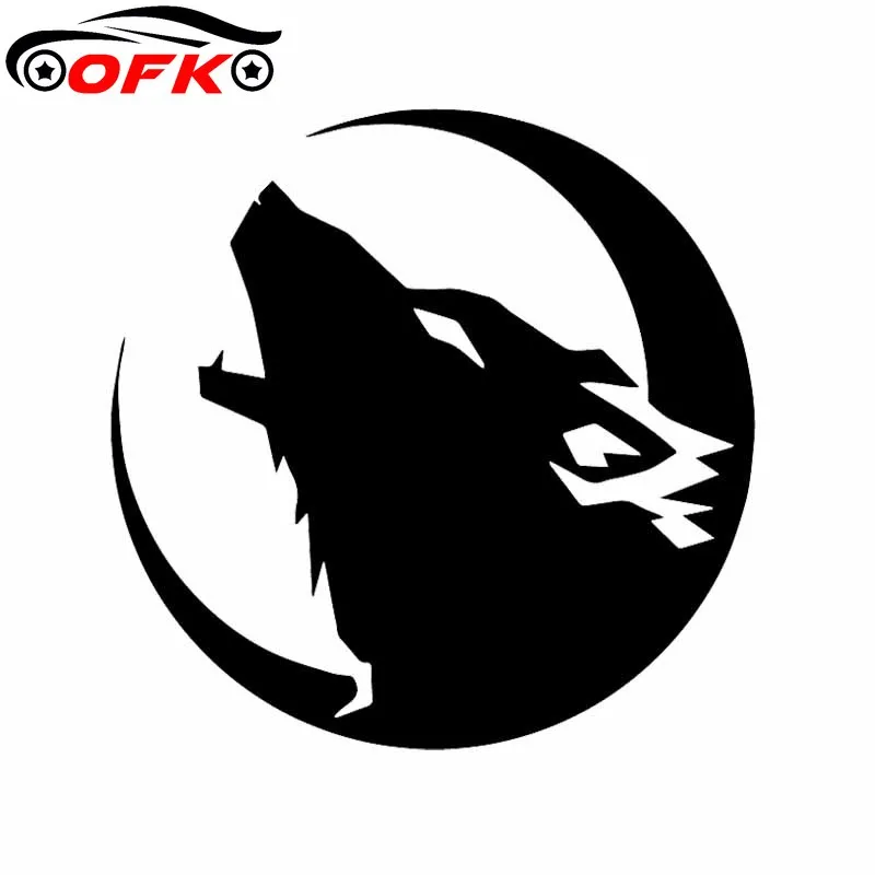 

Moon Wolf Dog Funny Car Sticker Window Vinyl Decal Pattern 15X15CM
