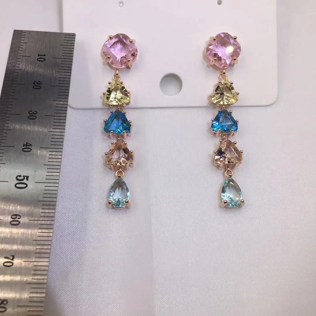 

Fashion women's colorful crystal earrings