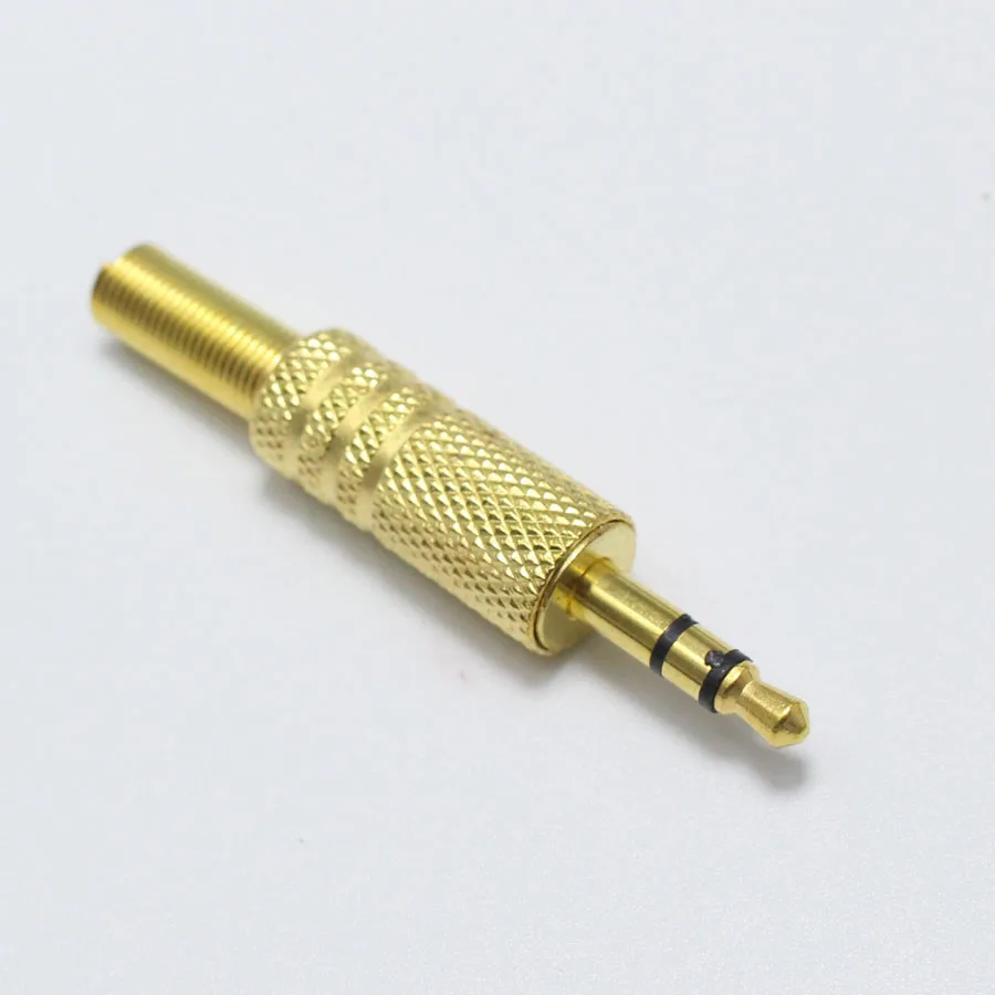 5 штук золотых покрытых разъемов 3,5 мм с 2 полюсами и 3 полюсами аудио-разъема. 3,5 мм штекеры моно наушников с одним дорожкой.