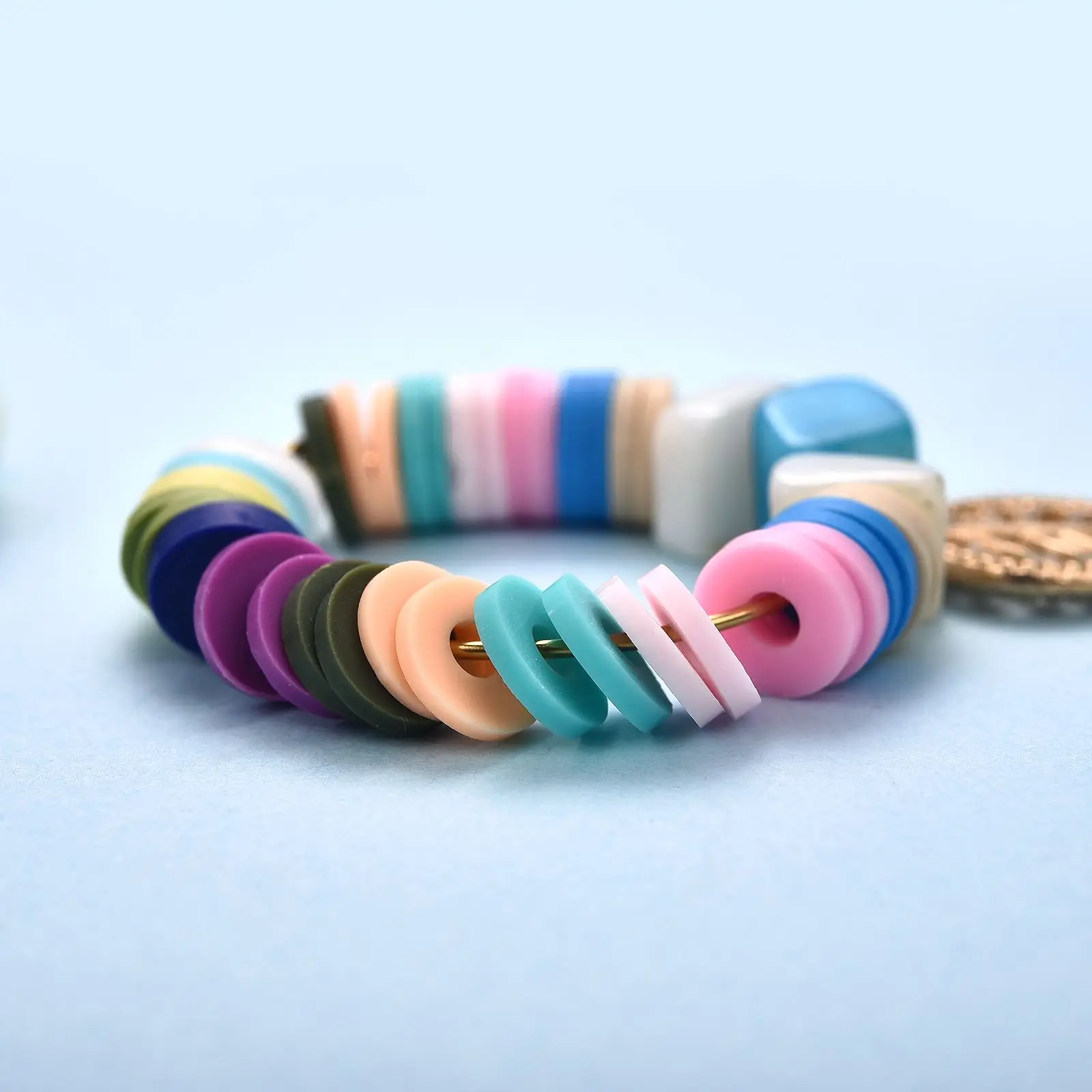 1 комплект 6 мм плоские круглые бусины из полимерной глины разделительные