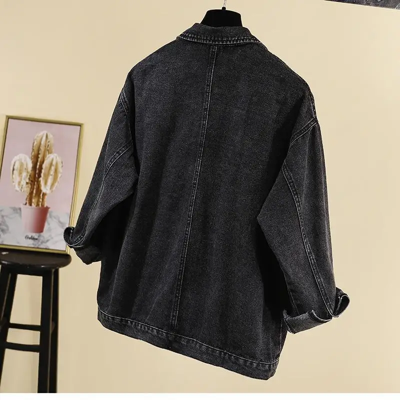 Джинсовая куртка женская весна-осень 2021 новая Корейская Свободная верхняя