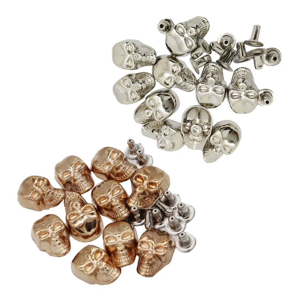 Пуговицы в стиле панк с черепами и заклепками для сумка браслетом кожаного ремня