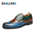 Модные Мужские модельные туфли, кожаные мужские туфли в деловом стиле на плоской подошве, удобные дышащие мужские офисные туфли, обувь для вождения