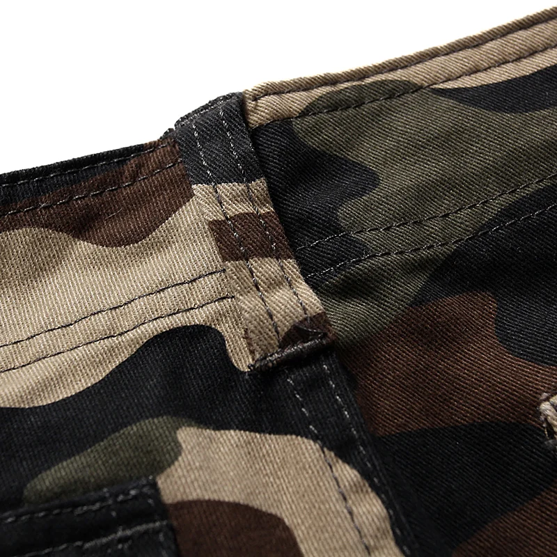 

Summer Men's Camouflage Camo Cargo Shorts Casual Cotton Baggy Multi Pocket Army Military Plus Size 44 Breeches Tactical Shorts