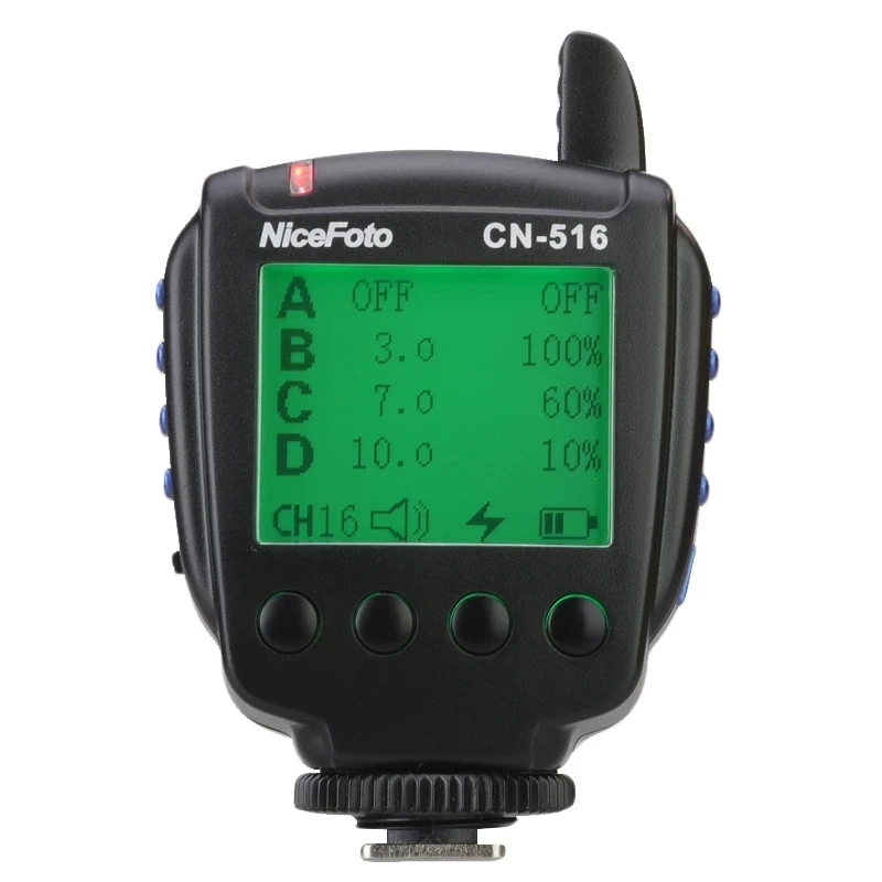 

NiceFoto CN-516 Wireless 2.4G Trigger Transmitter Remote for LED-2000All / 1500All НA-3300B/2300B LED Studio Outdoor Flash Light