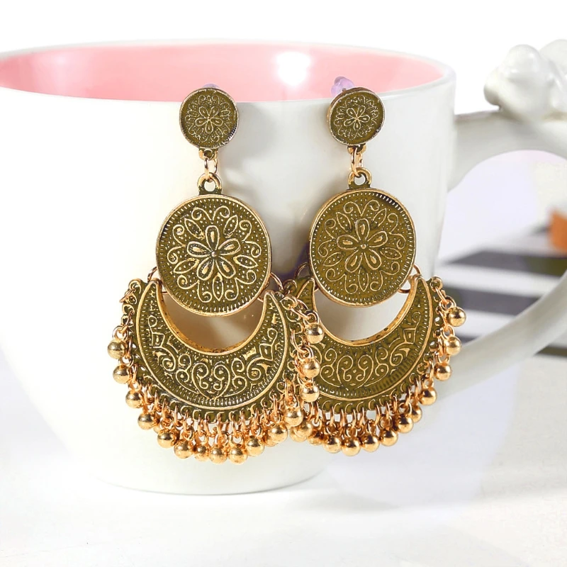 Модные Этнические серьги-подвески в этническом стиле с Бали Jhumka Jhumki | Украшения и