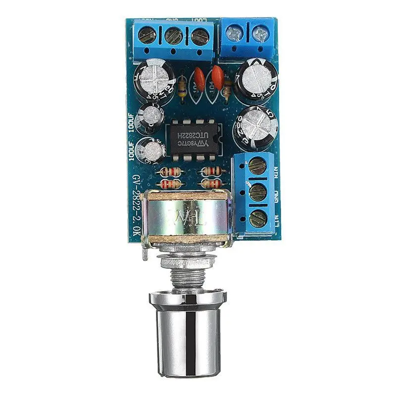 TDA2822 TDA2822M мини 2 0 канал 2x1 Вт стерео аудио усилитель мощности плата DC 5 в 12 В
