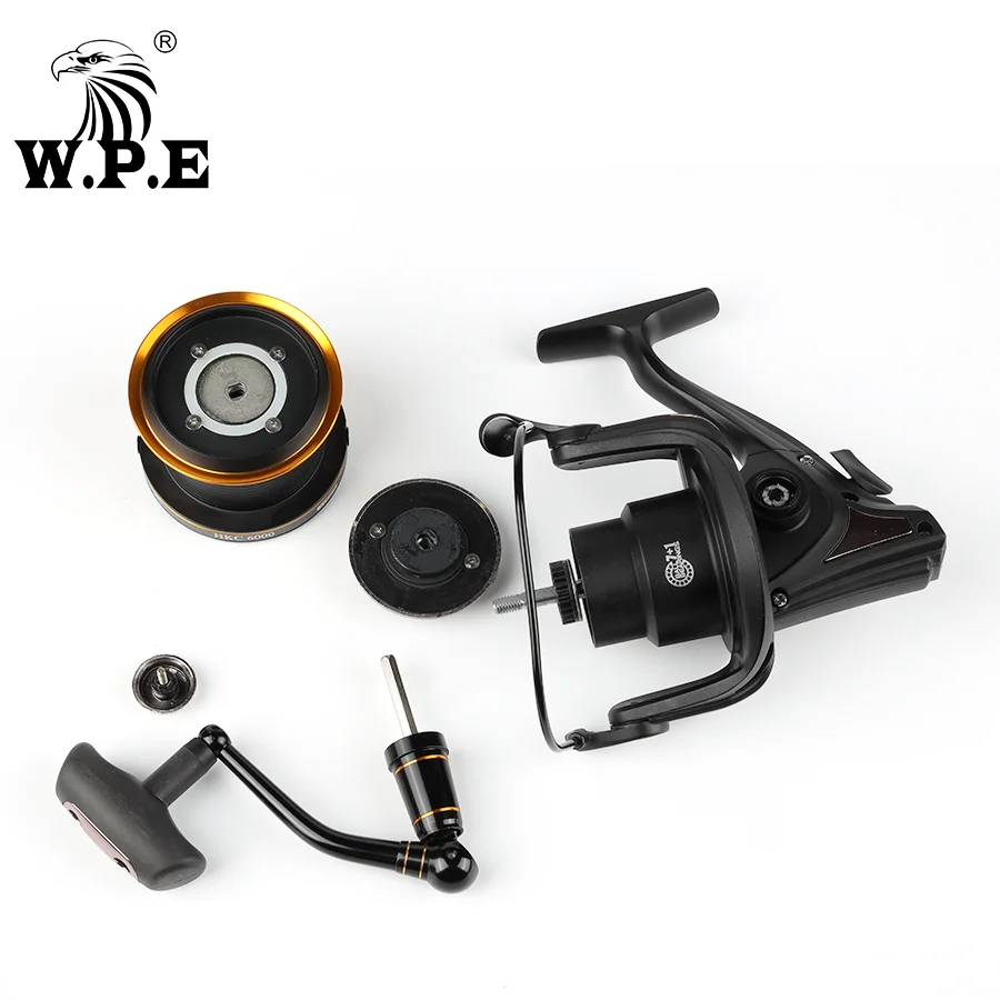 Рыболовная катушка W.P.E HKC металлическая для спиннинга 6000 8000 макс. нагрузка 14 5 кг 7 +