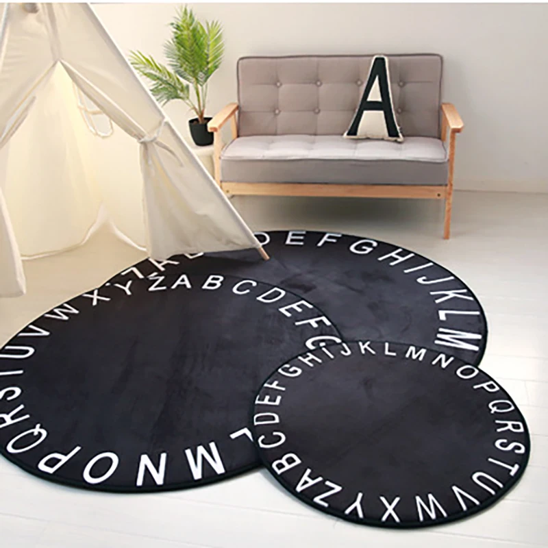 

Baby Play Mat Seat cushion Developing Thick Carpet baby Simple toddler Round shape kids rug room accessories