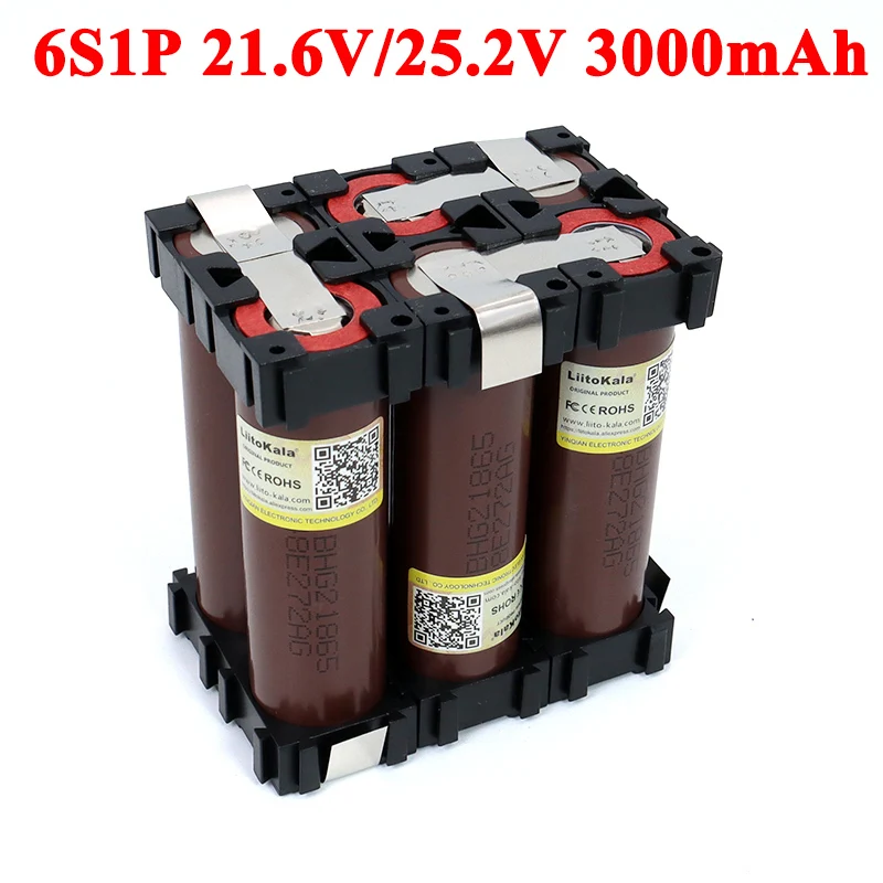 Liitokala 18650 HG2 5S 6S 8S 3000mAh 20 amps 18V 21V 25 2 V 29 6 для отвертки|Перезаряжаемые батареи| |