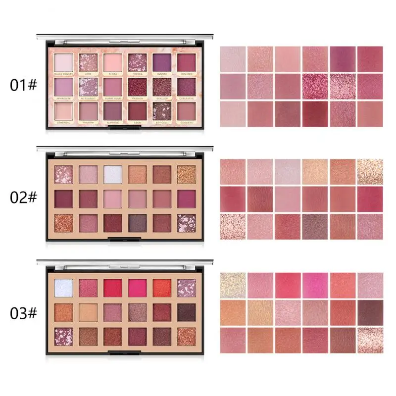 Палитра теней для век MISS ROSE палитра телесного цвета 18 цветов водостойкая