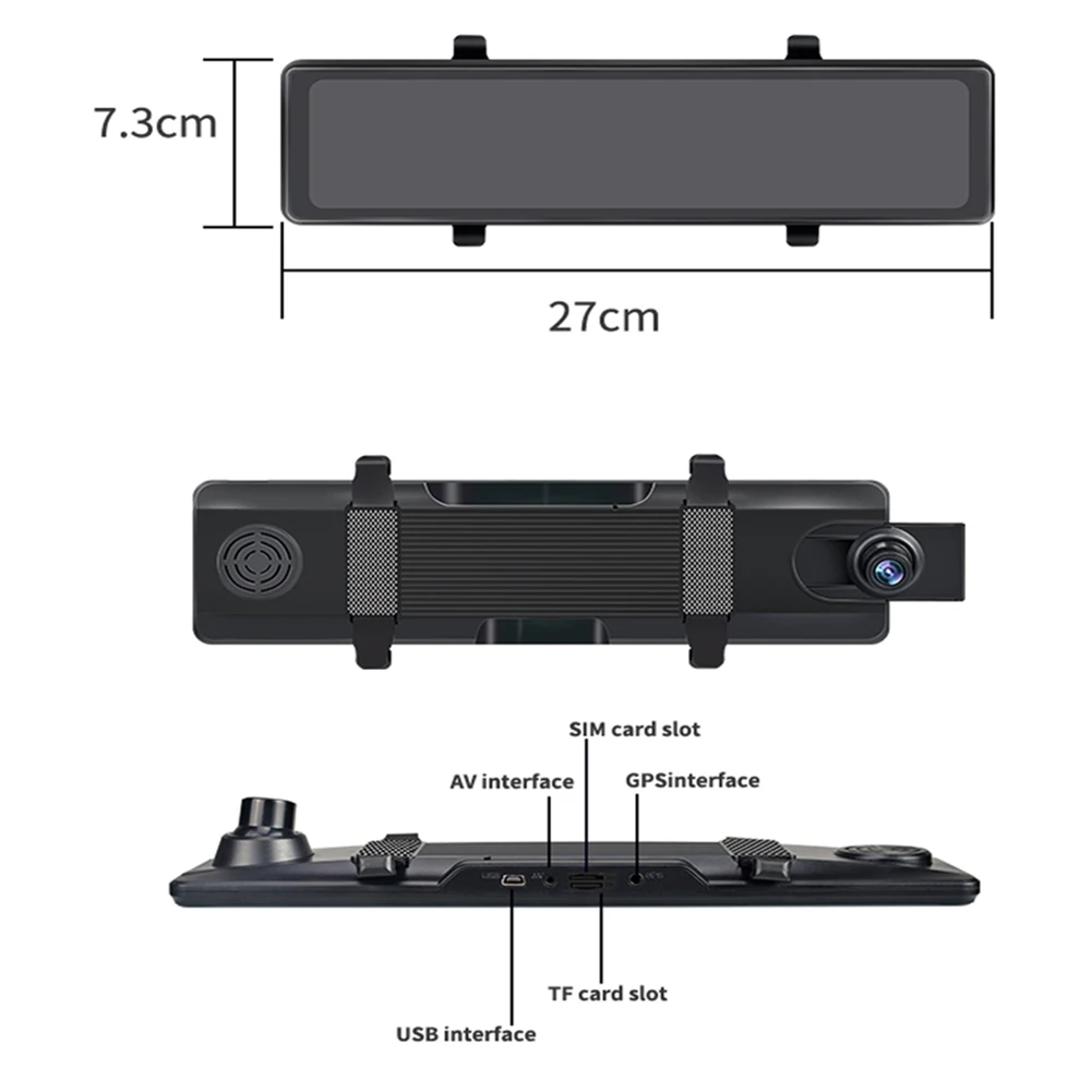 

720P 4G Android Car Mirror Dual Camera Drive Recorder Car Video Recorder Car Rearview Mirror Backup Camera Auto Video Registrar