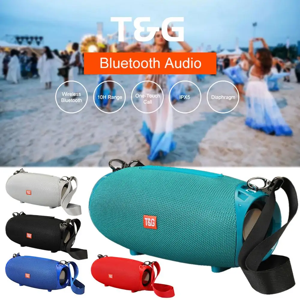 

1800mAh Super Bass Bluetooth Speaker 6-8h Wireless Waterproof Portable Outdoor Hifi Boombox Stereo Fm Subwoofer