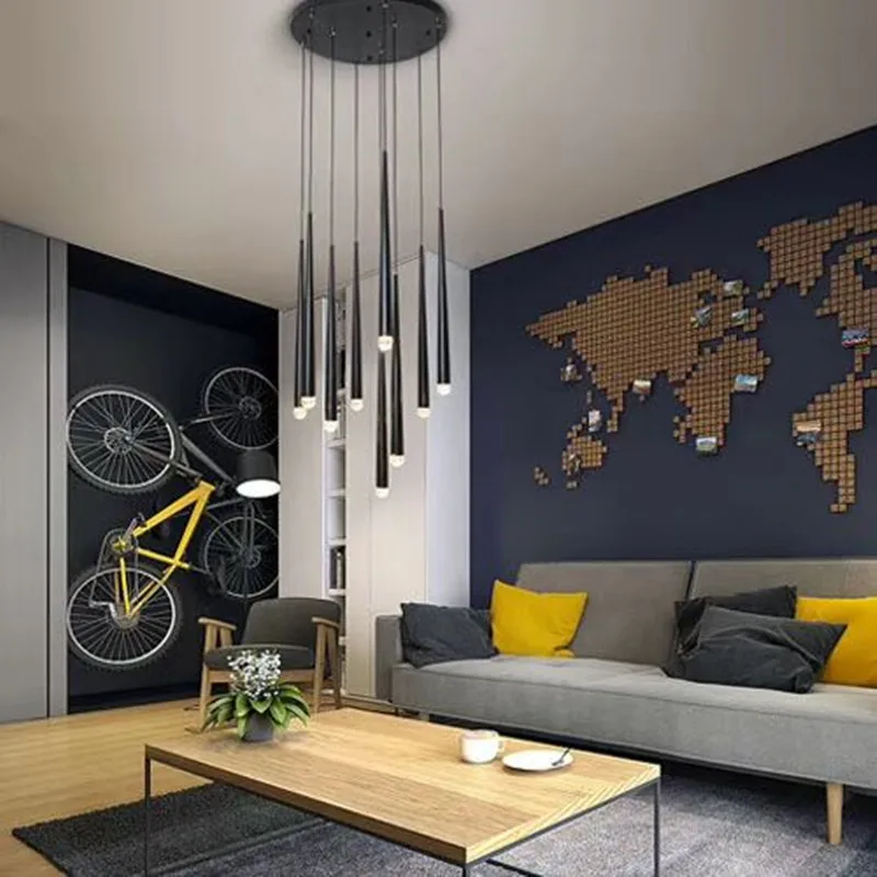 Американское роскошное Медь провод для люстры подвесные RH Лофт светодиодный