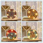 Круглый DIY Мандала пейзаж алмазная живопись светильник DIY лампа с вышивкой полный специальный дрель светодиодный круглый блестящий бисер