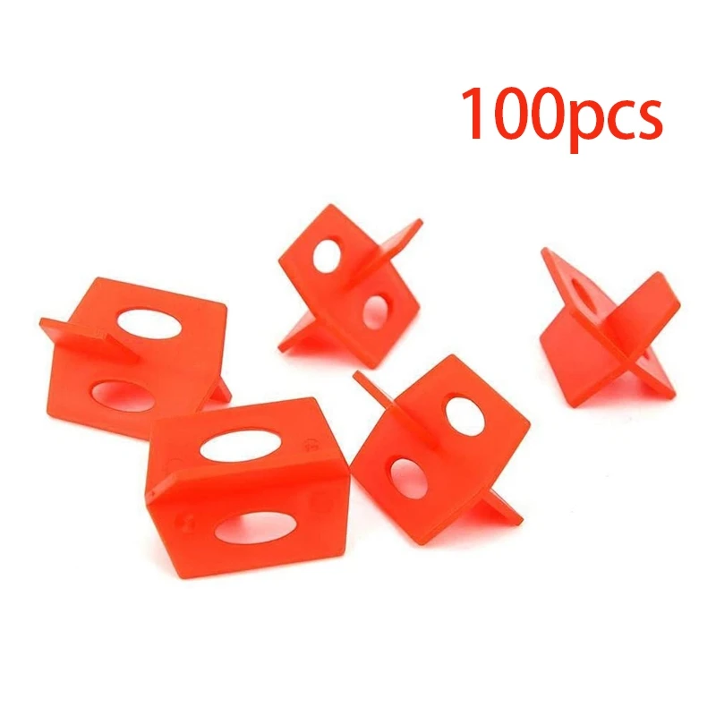 

100Pcs/Set 2mm Crossed Shaped Tile Leveling System Base Cap Spacer Flooring Leveler