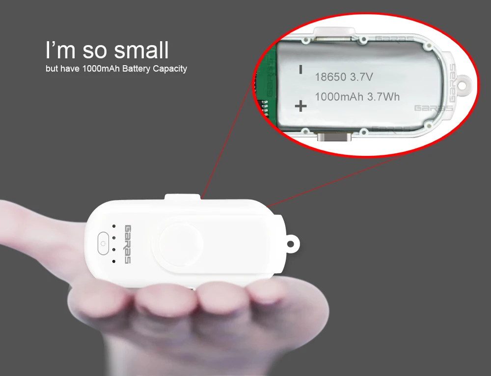 Garas мини Мощность банка 1000 ма/ч два USB выхода мобильный телефон внешняя Батарея: usb