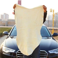 80 hot sale natural chamois leather car cleaning cloth washing suede absorbent towel