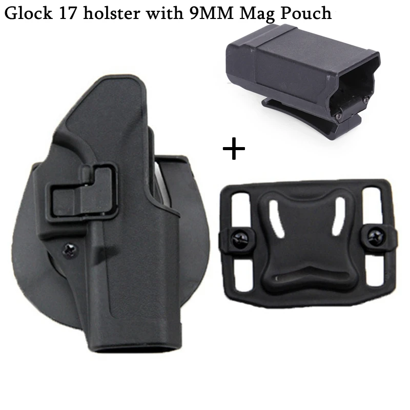 Охота страйкбол кобура для пистолета Glock 17 W/Тактический Журнал Сумка оружие