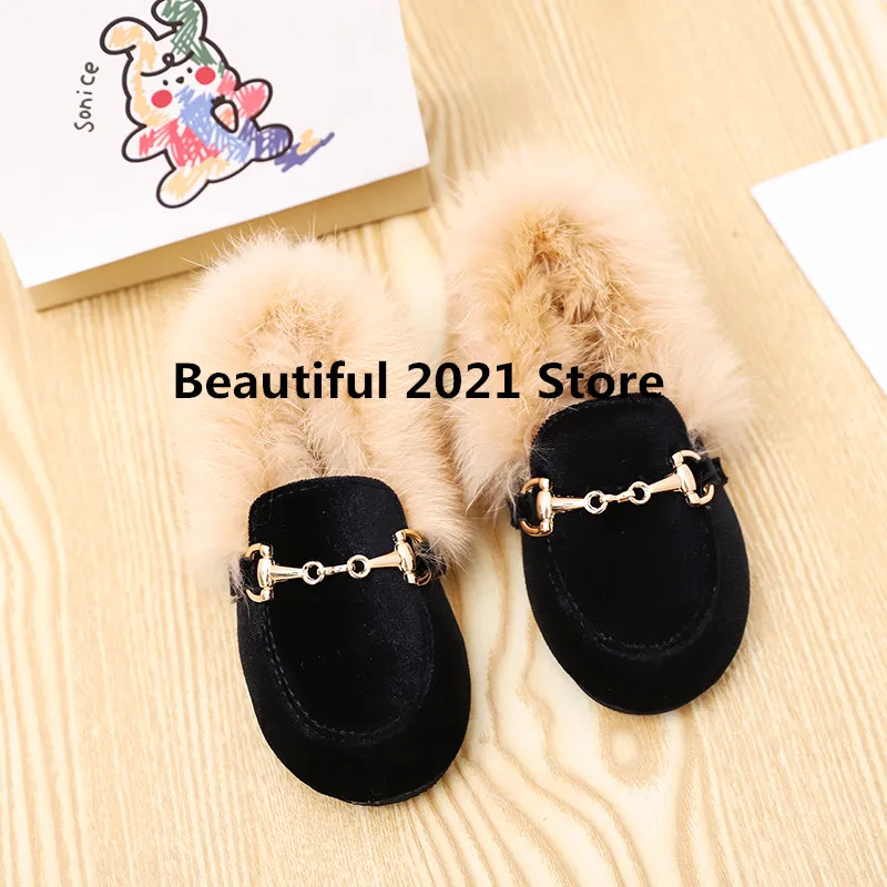 Лидер продаж 2021 новые бархатные Лоферы для мальчиков и девочек зимние теплые