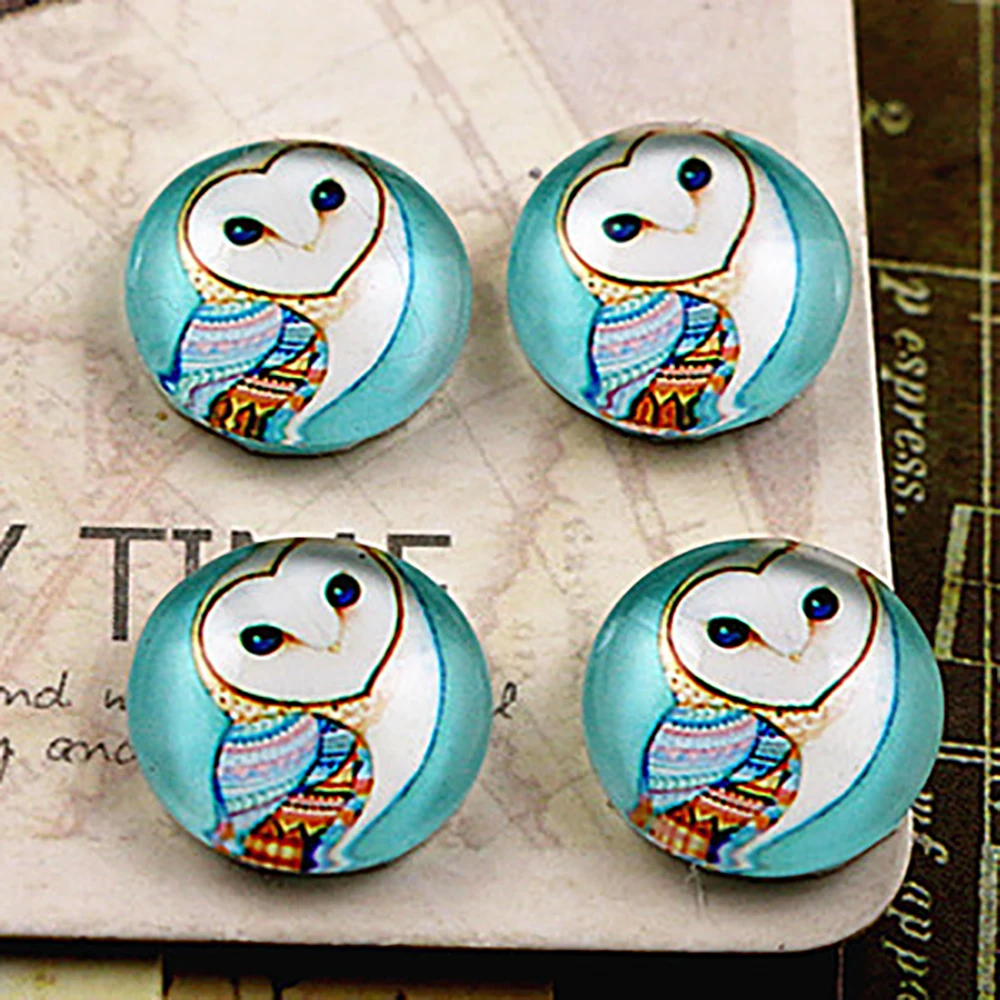 

Hot Sale 20pcs 12mm Handmade Photo Glass Cabochons E3-58