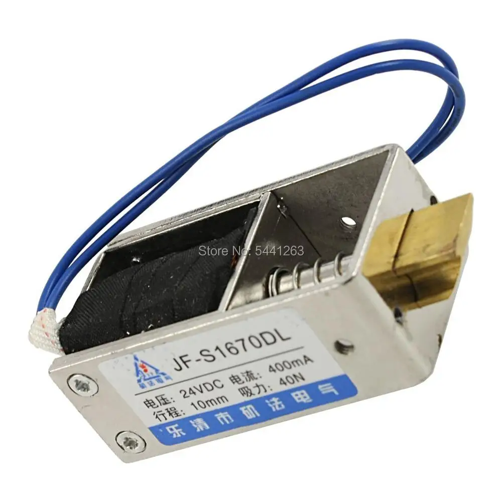 JF-S1670DL DC 6V 12V 24V 400mA 40N 10mm Pull Type Open Frame Линейный движение Электромагнит |