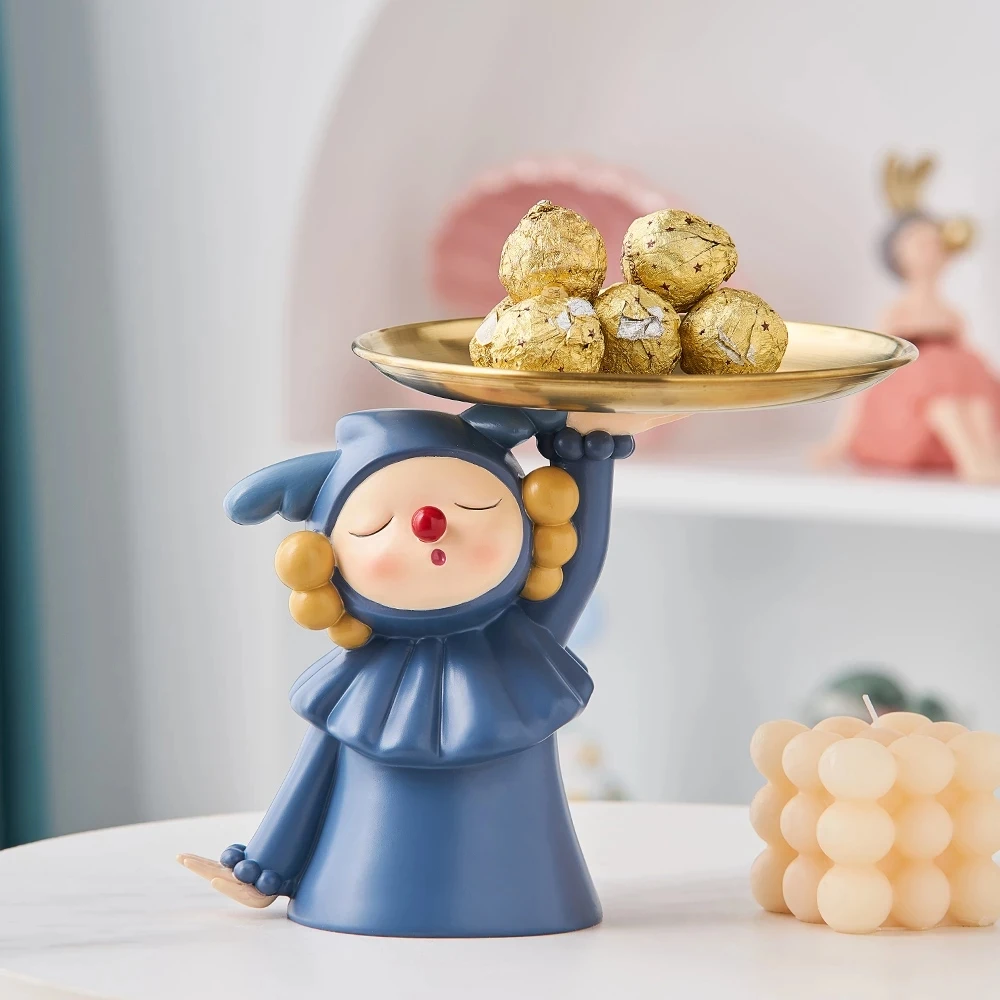 

Cartoon Character Desktop Organizer Resin Sculpture Nordic Home Decoration Key Fruit Storage Living Room Decoration Crafts Gifts