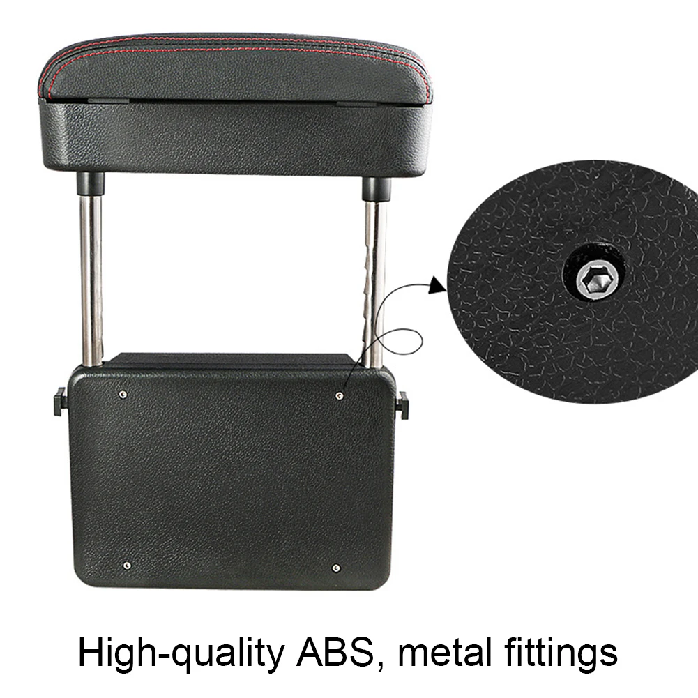 

Easy to Install Car Multifunctional Storage Armrest Box Universal Model Breath Leather Waterproof Auto Armrest Box