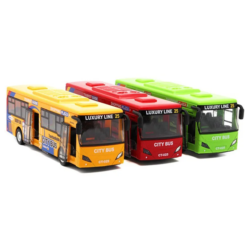 

1:32 Alloy Car Models High Simulation City Bus Diecast Toy Vehicles Pull Back & Flashing & Musical Christmas Gifts